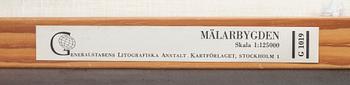 SKOLKARTA. Generalstabens Litografiska Anstalt. Mälarbygden.