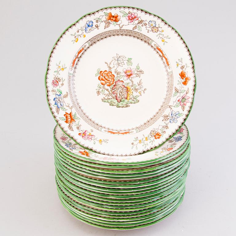 A 132-piece set of 'Chinese Rose' tableware, Copeland Spode, England 1930s.