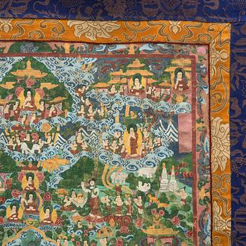 A Tibetan Thangka, 20th Century.
