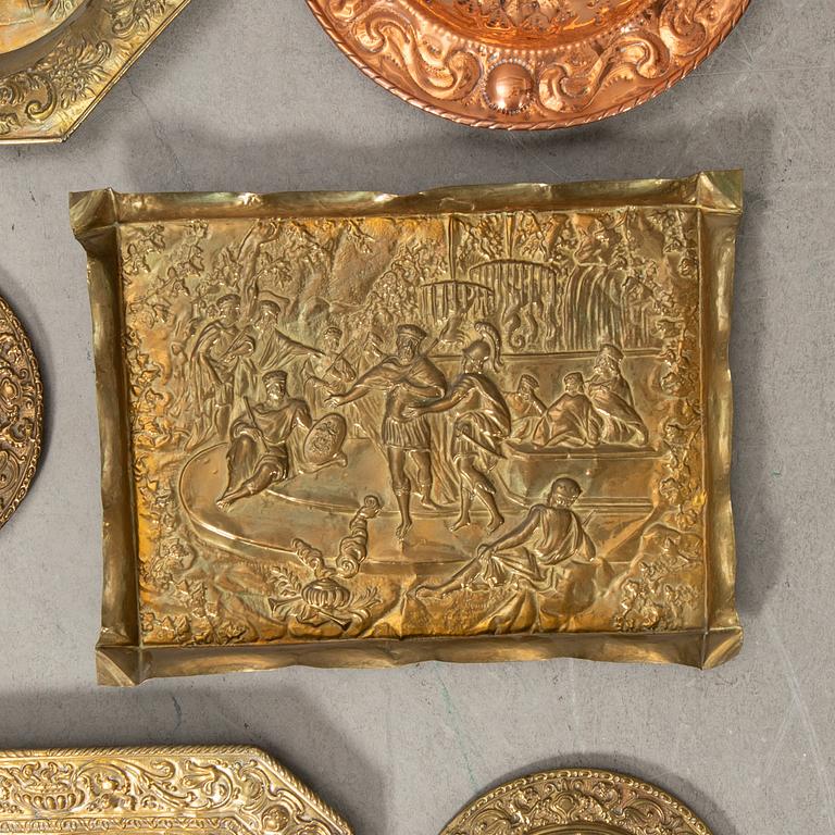 Wall plates 6 pcs Baroque/Renaissance style first half of the 20th century.