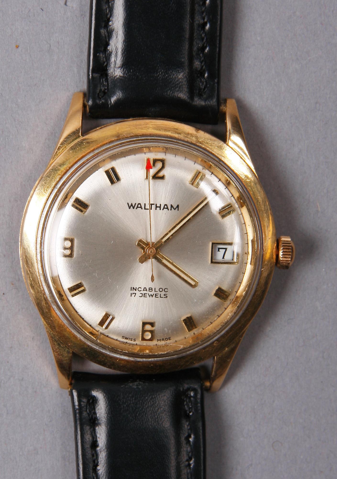 ARMBANDSUR, Waltham, 18k guld.