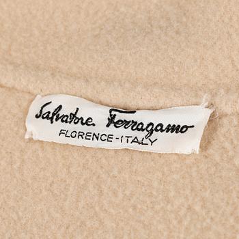 SALVATORE FERRAGAMO, a beige wool cape.