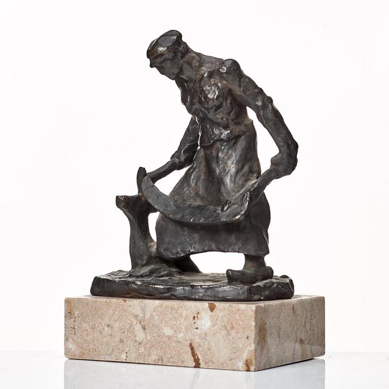 Christian Eriksson, skulptur. Sign. Gjutarstämpel. Brons, höjd 21,5 cm.