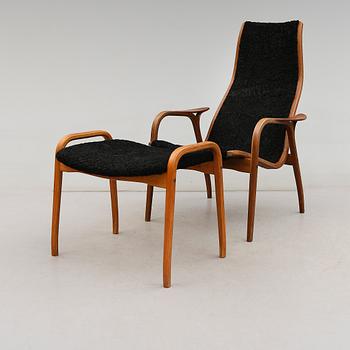 FÅTÖLJ MED FOTPALL, "Lamino", Yngve Ekström, Swedese, 1900-talets andra hälft.