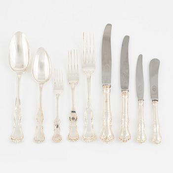 A Swedish Silver Cutlery Set, model 'Prins Albert', CG Hallberg, Stockholm, including pieces from 1945 (51 pieces).