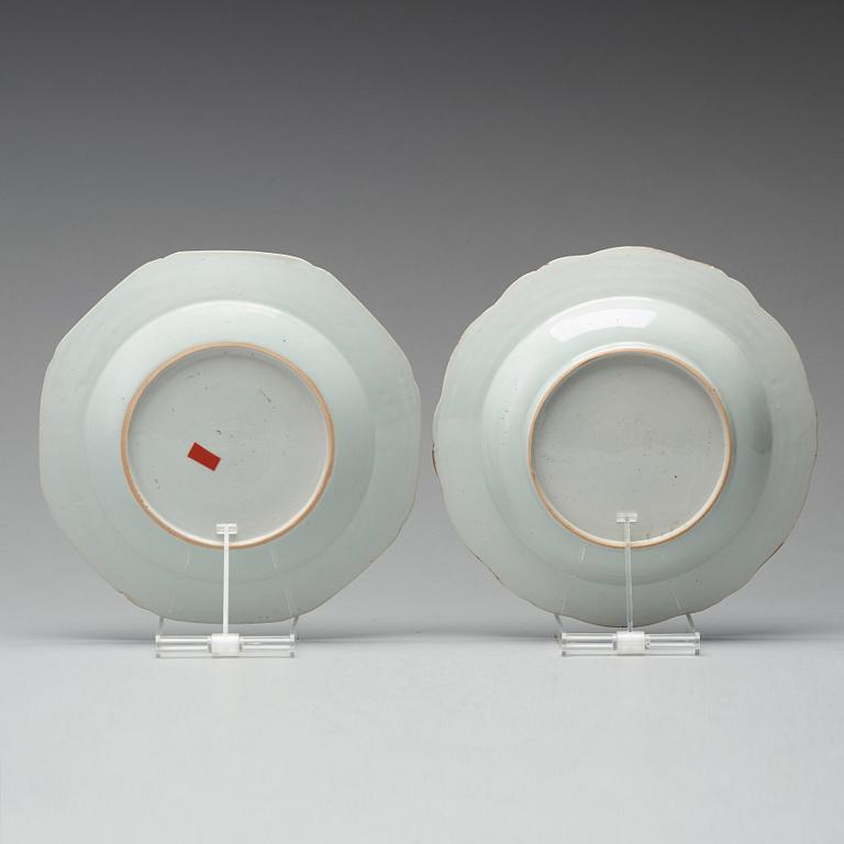 A set of ten 'Double Peacock' dishes, Qing dynasty, Qianlong (1736-95).