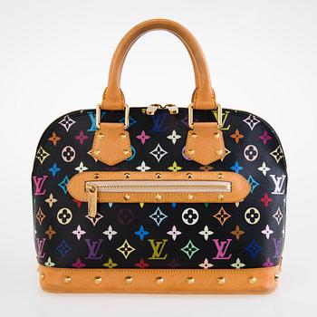 LOUIS VUITTON Black Multicolor Alma Handbag.