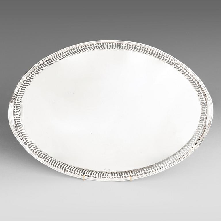 BRICKA, silver, S:t Petersburg, 1796, oidentifierad mästarstämpel.