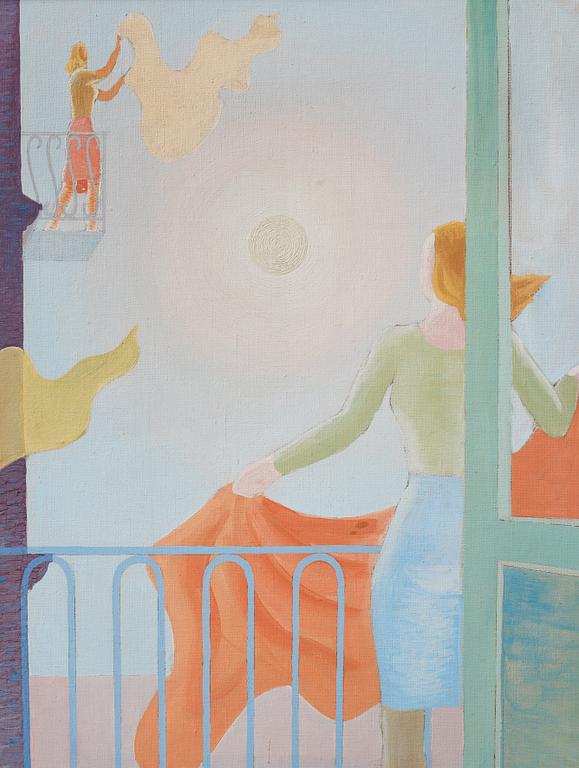 Waldemar Lorentzon, On the balcony.