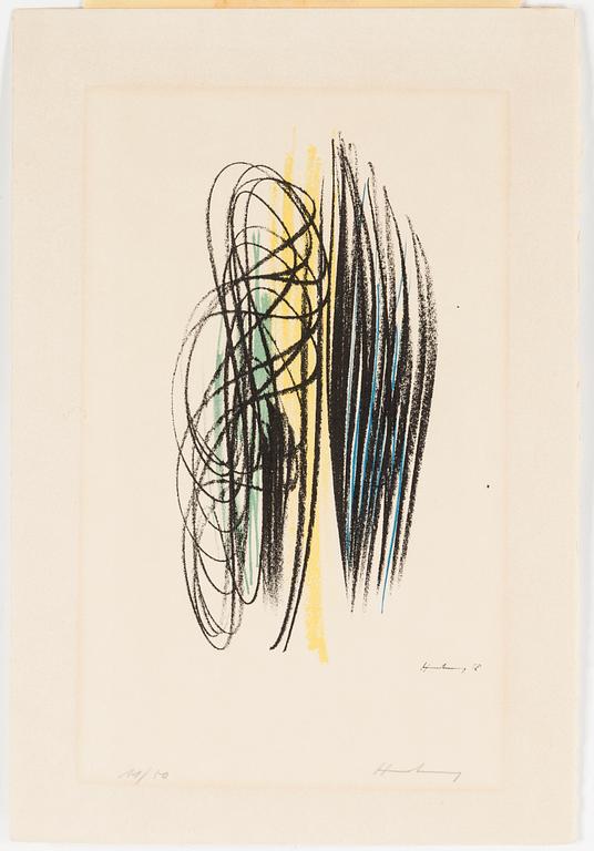 HANS HARTUNG, litograph in colurs, signed and numbered 11/50.