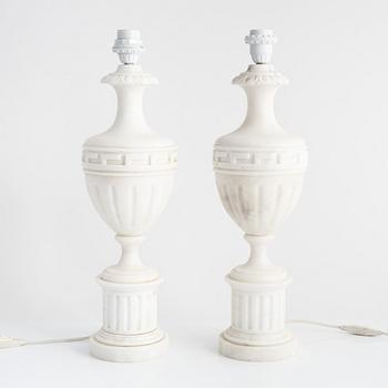 A pair of table lamps, Italy, second half of the 20th Century.