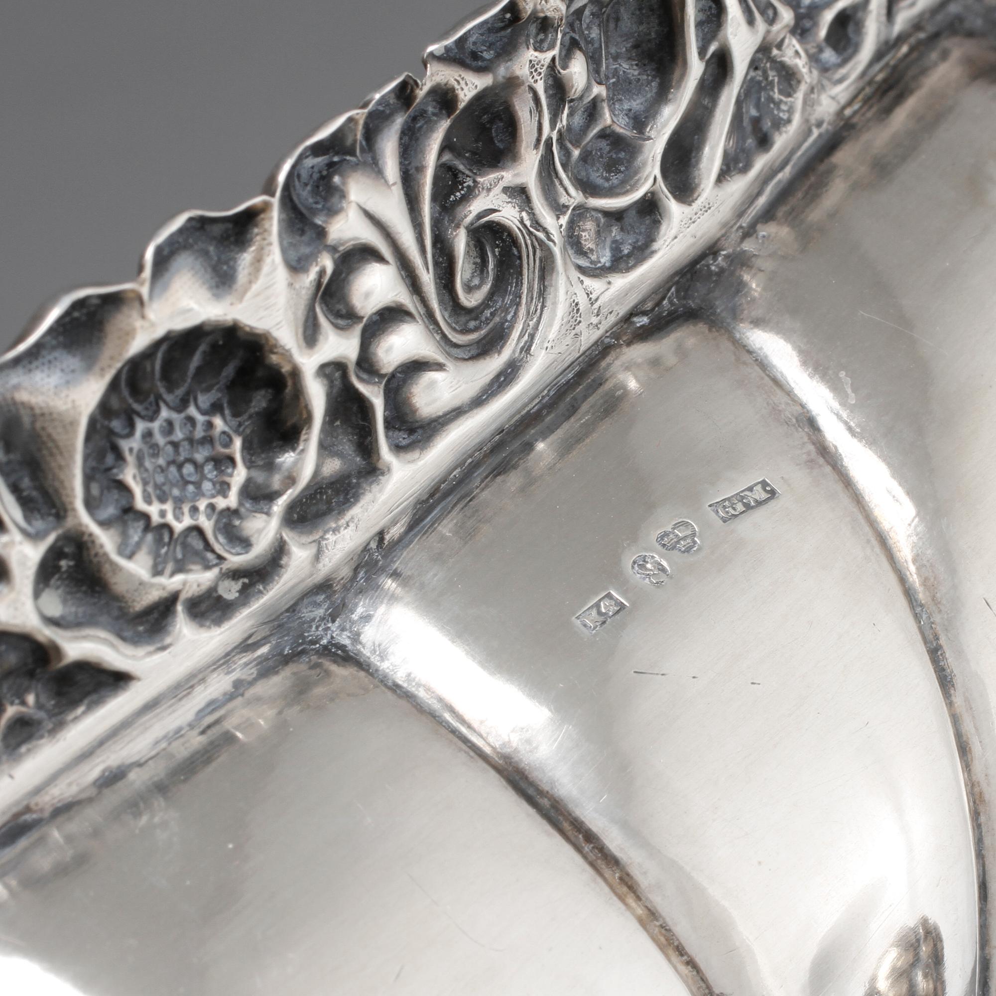 BRÖDKORG, silver, Gustaf Möllenborg, 1840, vikt 399 gram.