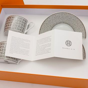 Hermès, koppar med fat, ett par, " Mosaique au 24".