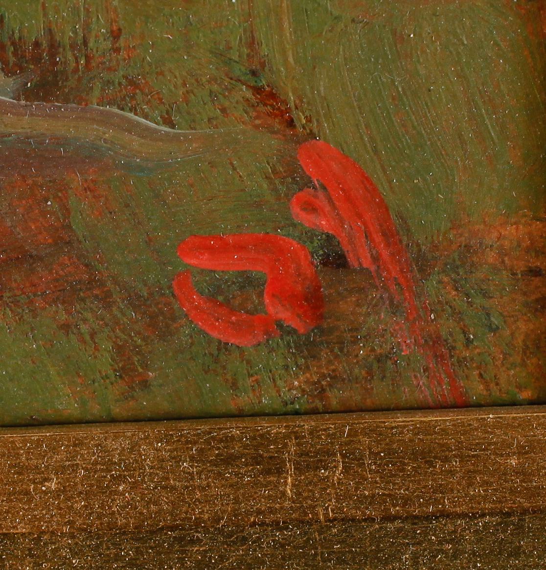 OKÄND KONSTNÄR, olja på pannå, monogramsignerad OD.