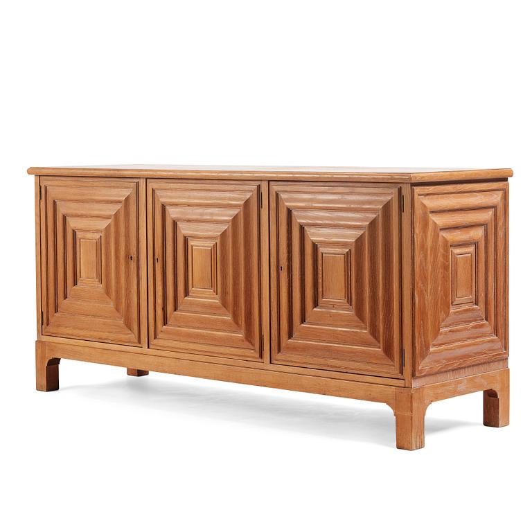 Oscar Nilsson, attributed to, a Swedish Modern oak sideboard, Sweden 1940s.