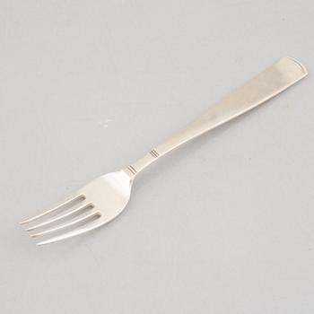 Jacob Ängman, a 65-piece silver cutlery, model 'Rosenholm', GAB, Stockholm and Eskilstuna, including 1957.