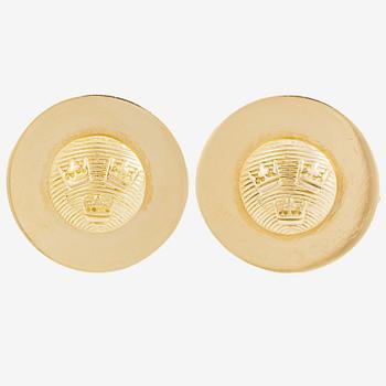 W.A. Bolin a pair of cufflinks 18K gold.