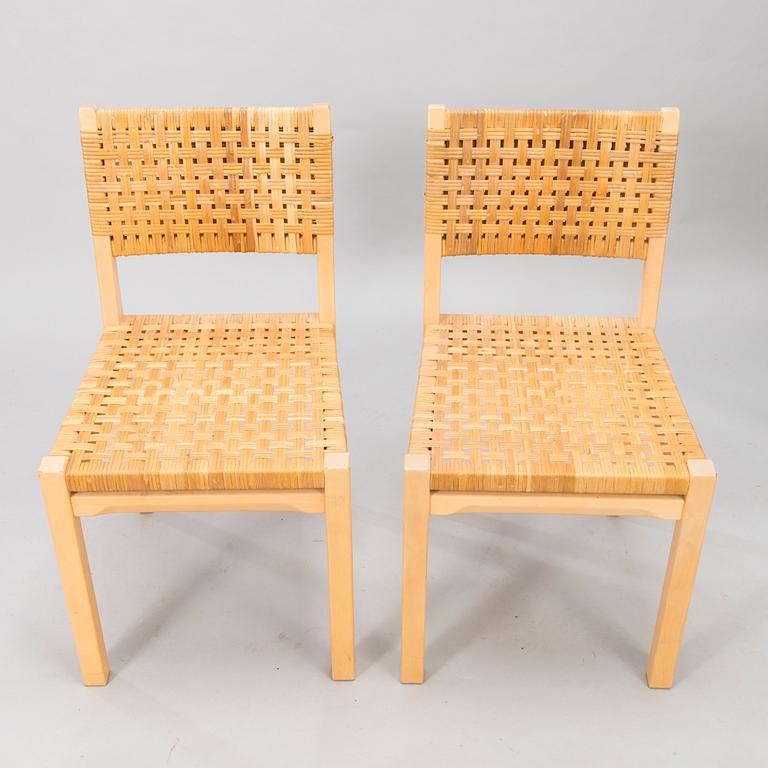 AINO AALTO, A set of four late 20th-century '615' chairs Artek.