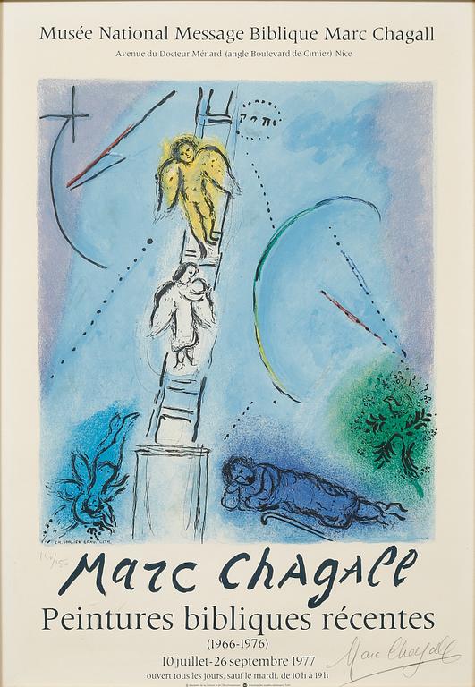 MARC CHAGALL, utställningsaffisch, signerad och numrerad 140/150.