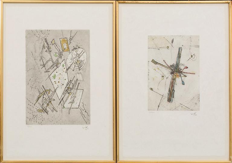 ROBERTO MATTA, etching and aquatint in colours signed and dated.