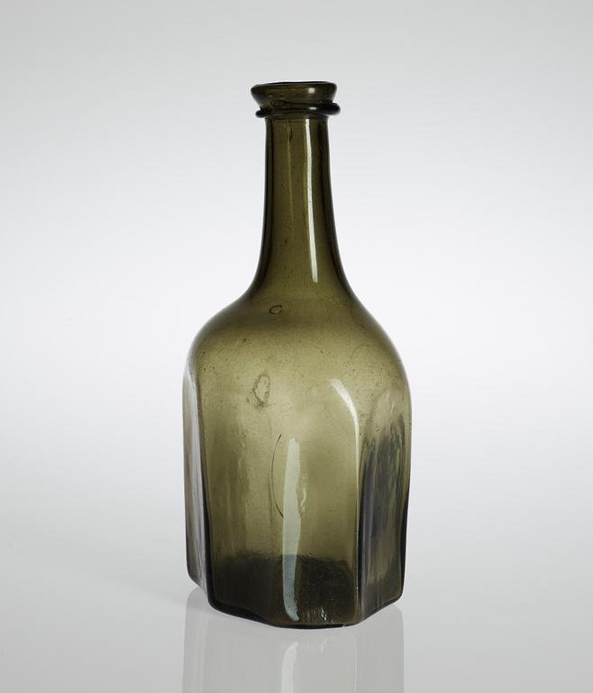 FLASKA, glas 1700/1800-tal.