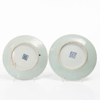 A set of 25 Canton famille rose dishes, 19th century.