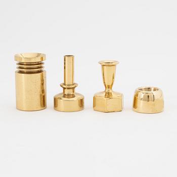 Hans-Agne Jakobsson, 17 brass candlesticks, Markaryds, Sweden.