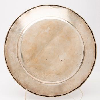 Fat, silver, graverad dekor över Svenska Kullagerfabriken, CG Hallberg, Stockholm, 1928.