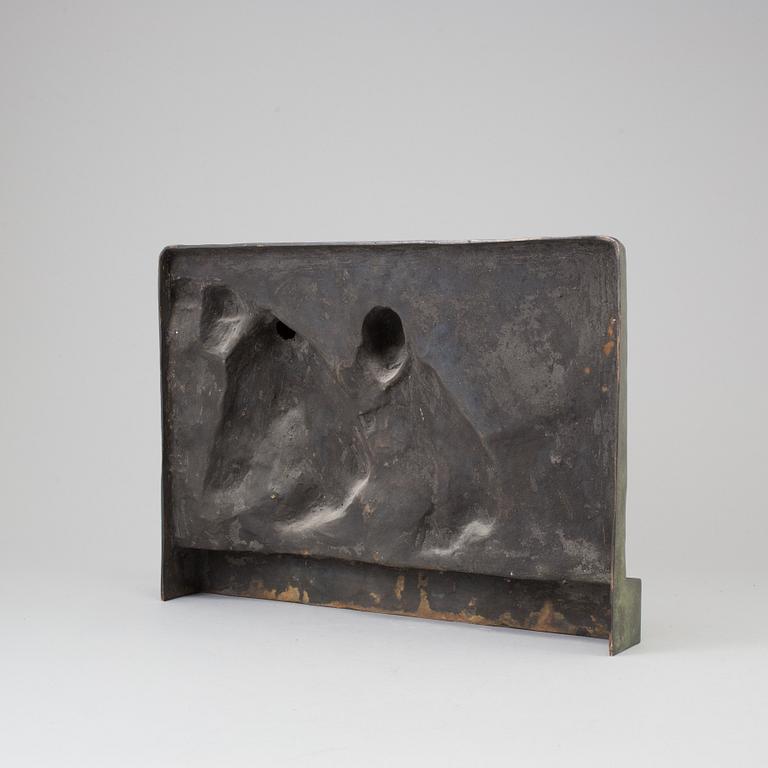 RUTH MILLES, relief/skulpture, bronze, signed and dated 1907.