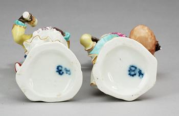 FIGURINER, två stycken, porslin. Frankenthal, 1700-tal.