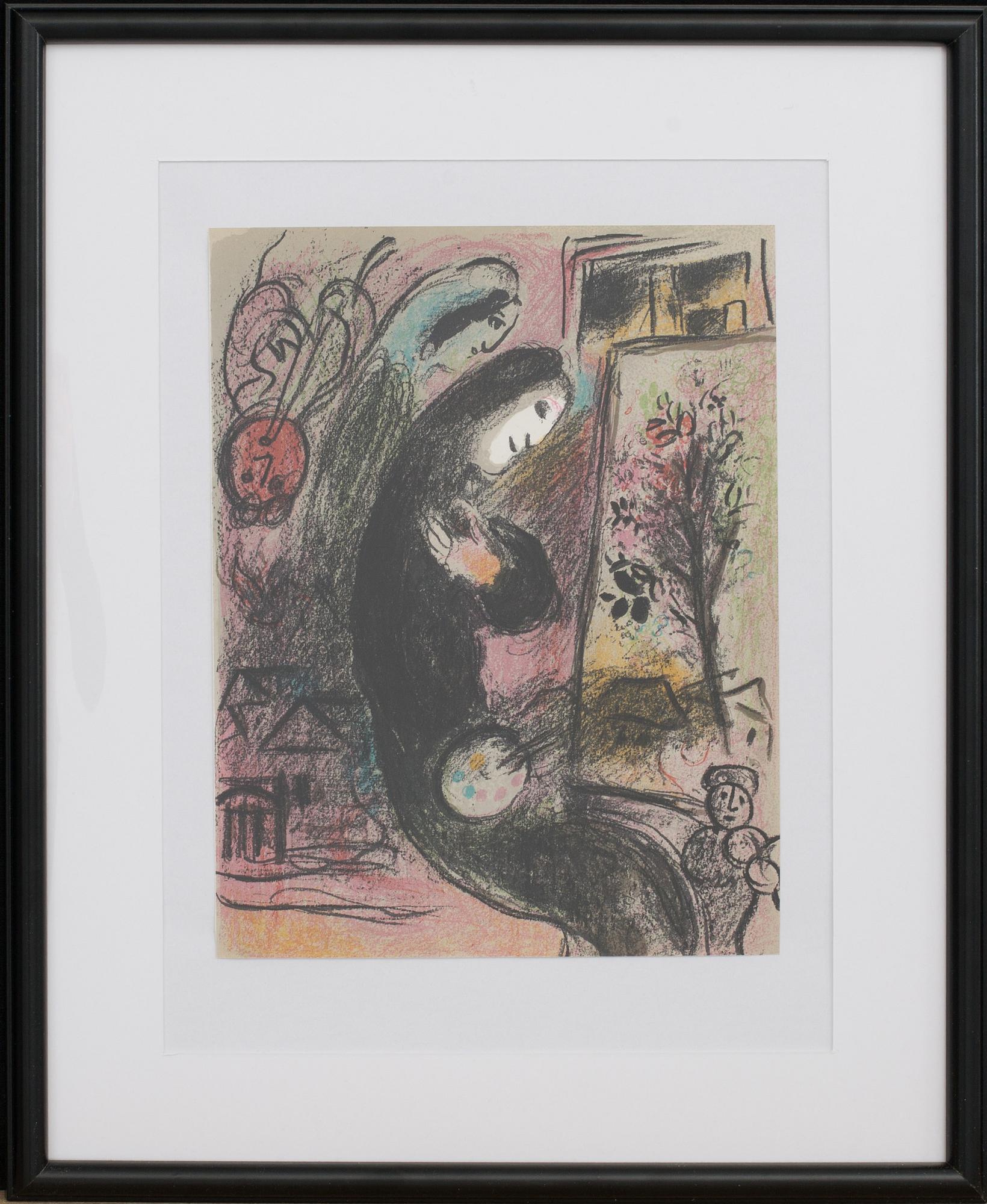 MARC CHAGALL, originalfärglitografi, utförd 1963.