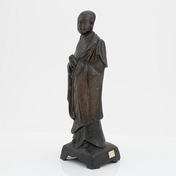 A Ming style bronze buddha, 20th century.