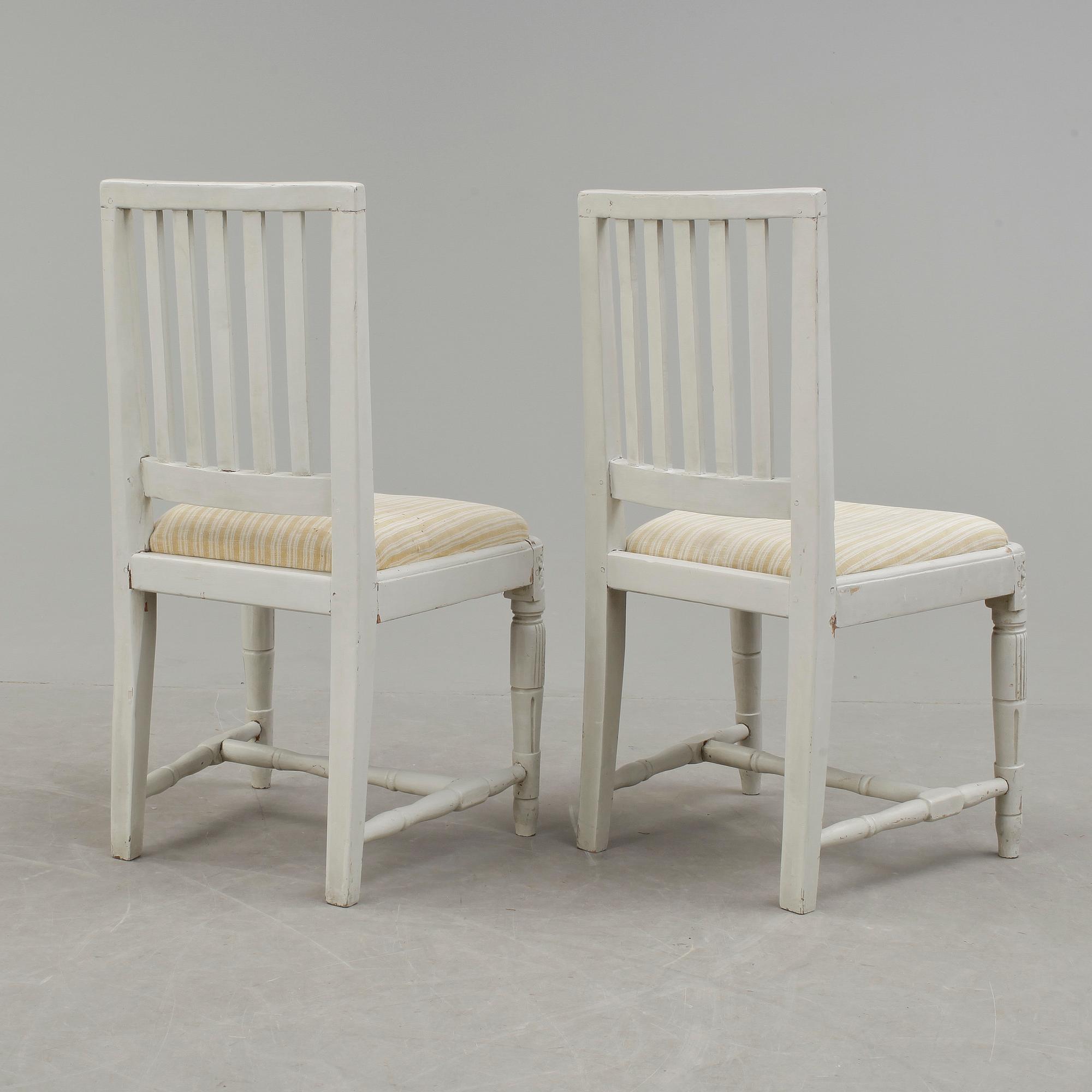 STOLAR, ett par, gustavianska, 17/1800-tal.