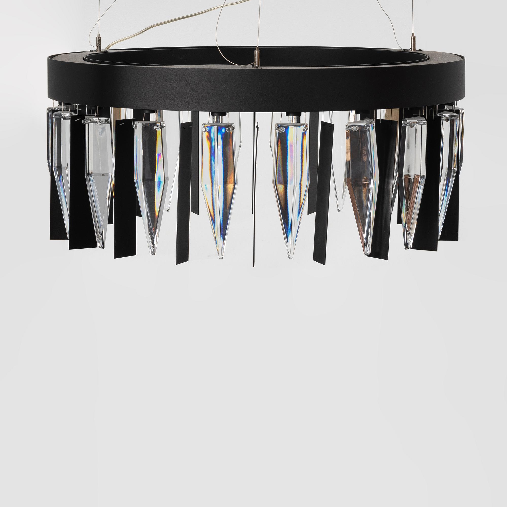 Lena Bergström, taklampa, "Prismo", Orrefors & Zero, 2007.