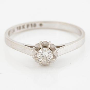 Ring in 18K white gold with a brilliant-cut diamond 0.16 ct.