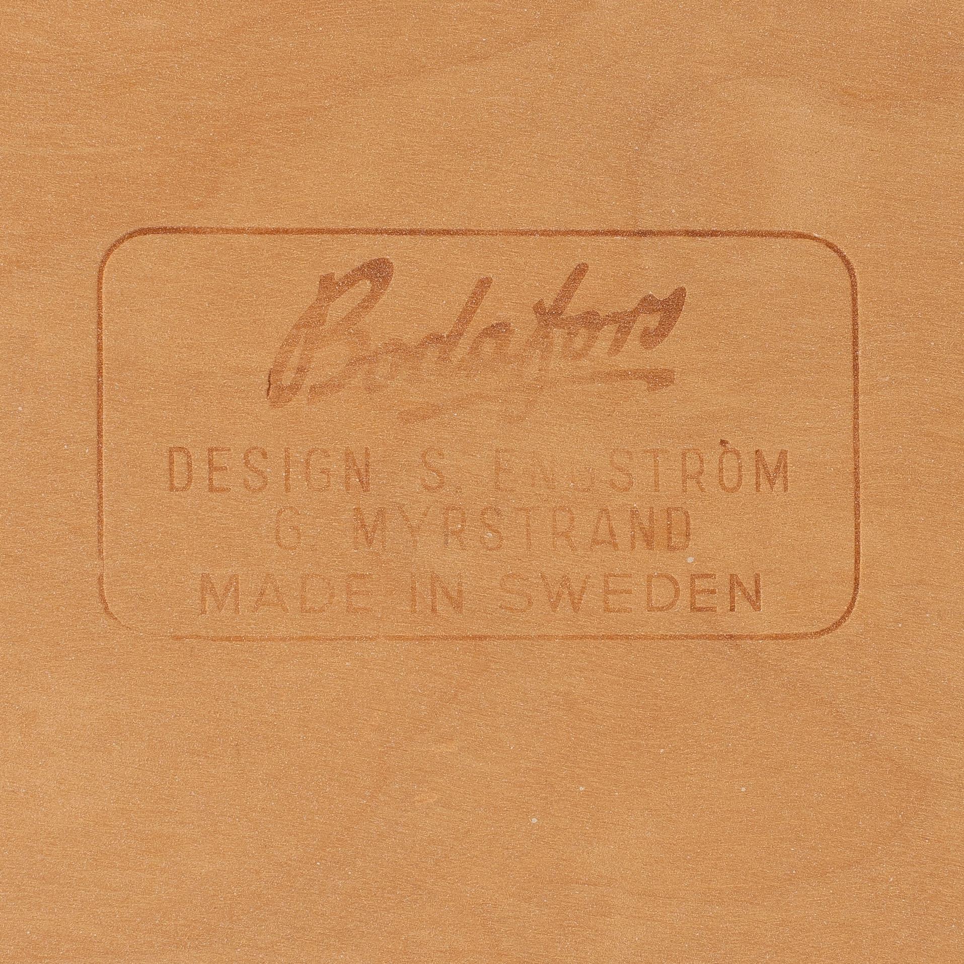 Sven Engström and Gunnar Myrstrand, a pair of bedside tables, Bodafors 1960s.