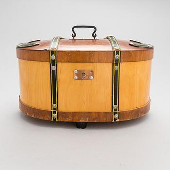 A sami handicraft / duodji 'Giisa'-coffin reportedly made in  Sorsele 1962.