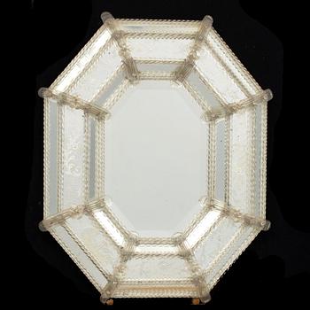 A VENETIAN STYLE MIRROR, 20th century.