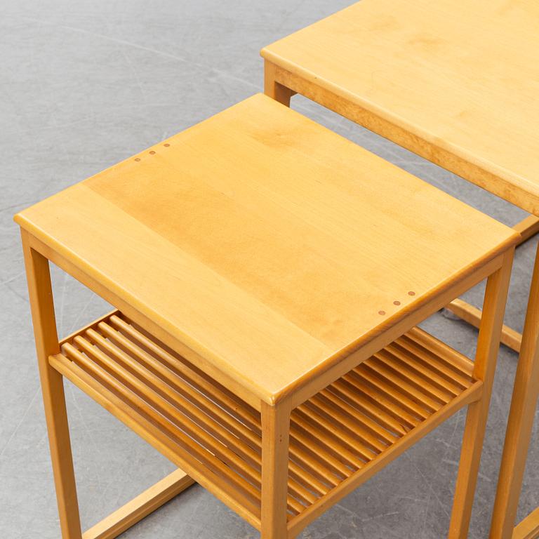 Carl Malmsten, satsbord, 3 delar, "Släden", Åfors Möbelfabrik.