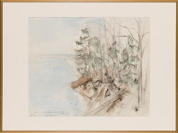 Aimo Kanerva, watercolour, signed and dated-68.