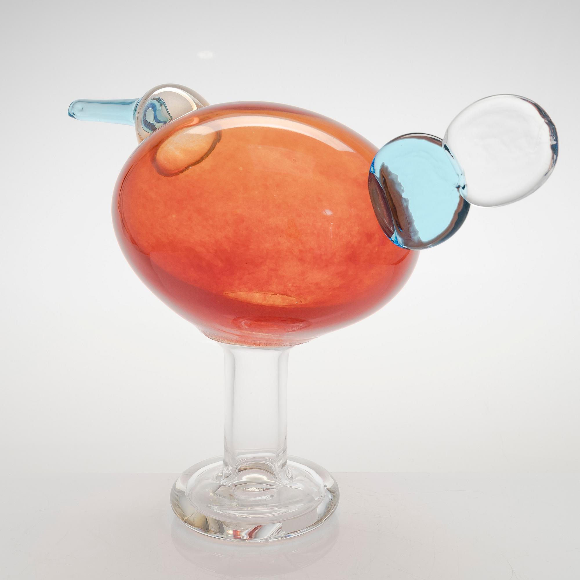 Oiva Toikka, glasfågel, signerad Oiva Toikka IITTALA SCOPE 20 v. 2020 109/500.