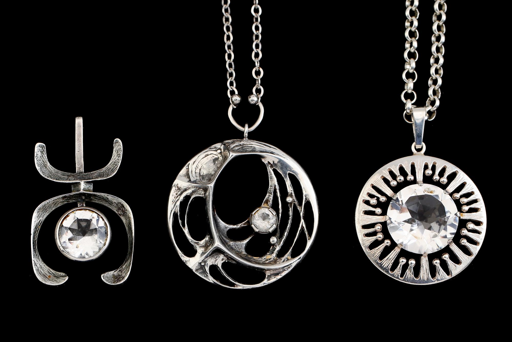 SMYCKEN, 3 delar, silver, bla Finland.