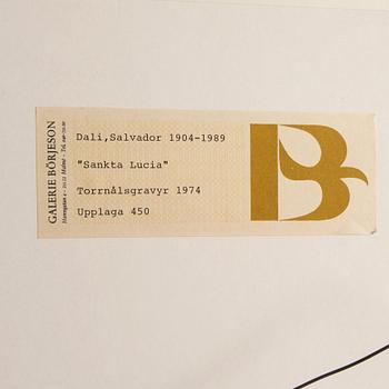 Salvador Dalí, "Sankta Lucia (Le triomphe de la lumière)",  1974.