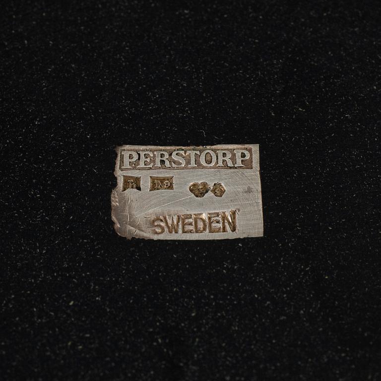 TIDDIT WENDT, coasters, 12 st, isolit och silver, Perstorp, Helsingborg, 1949-55.