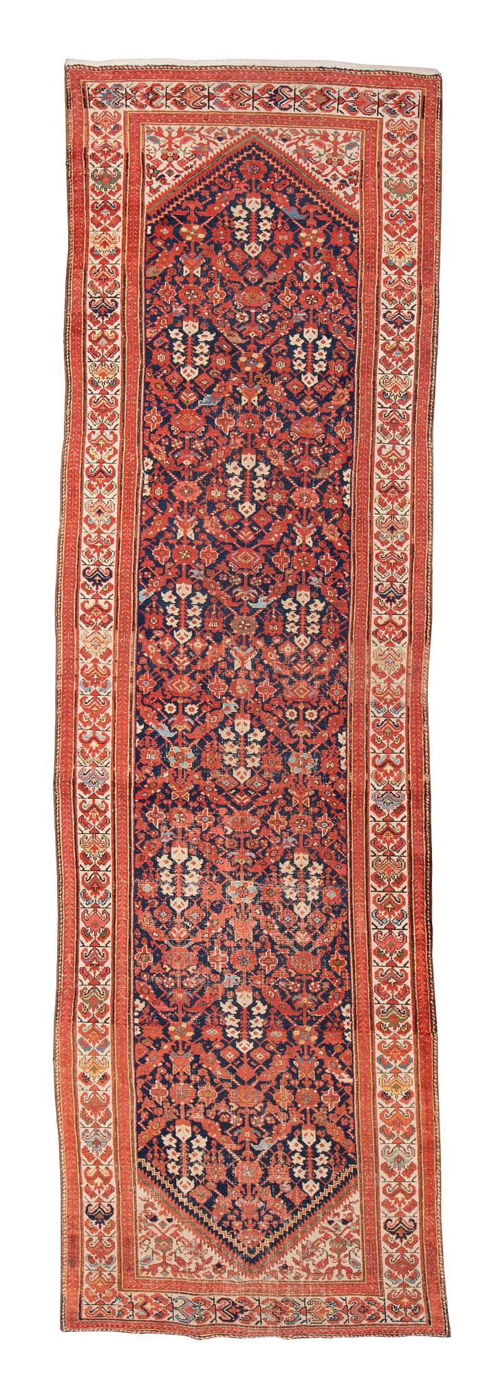 A runner, antique, Malajir, ca 510 x 147 cm.