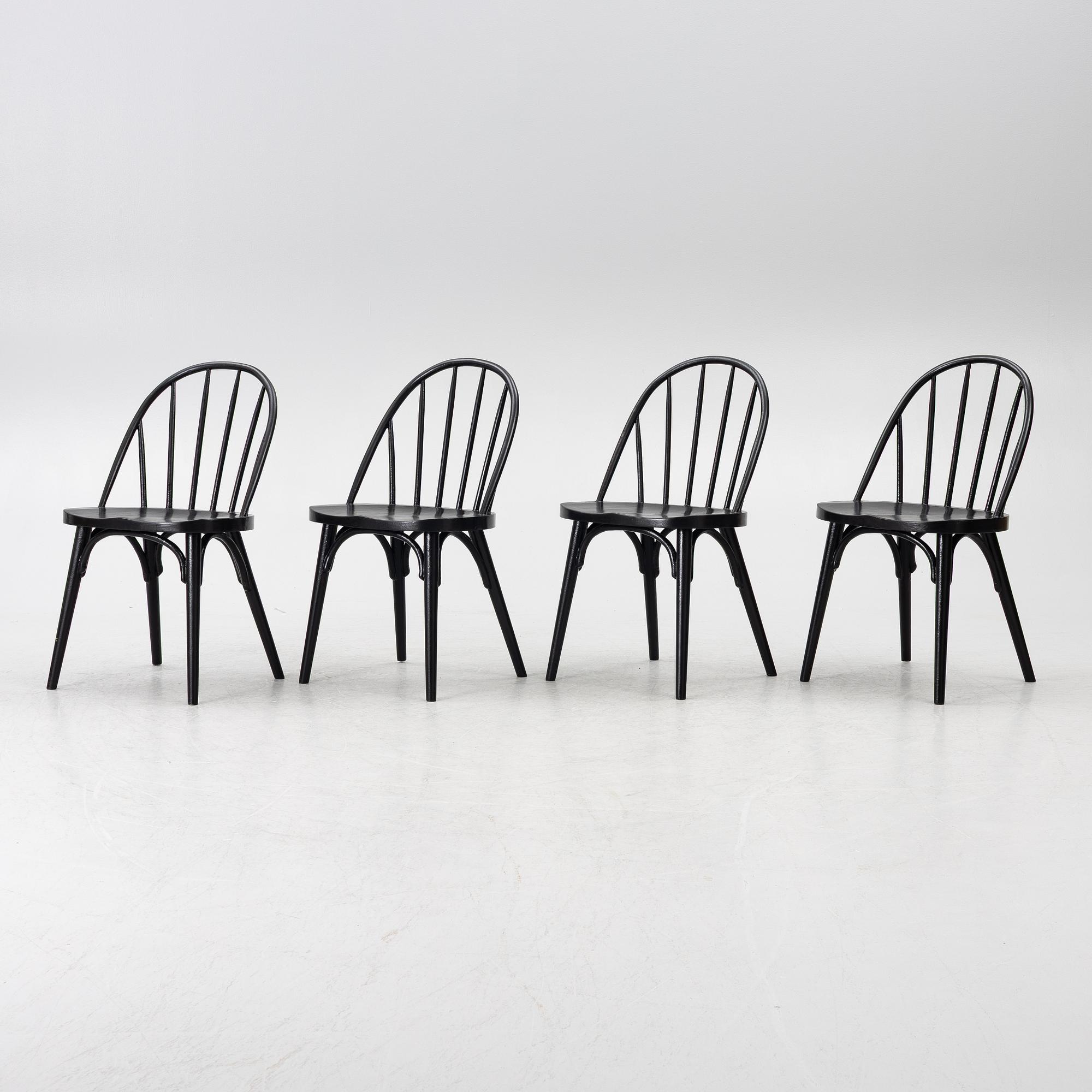 Uno Åhrén, a set of four chairs model "5262/1", Gemla, Diö, 1930s.