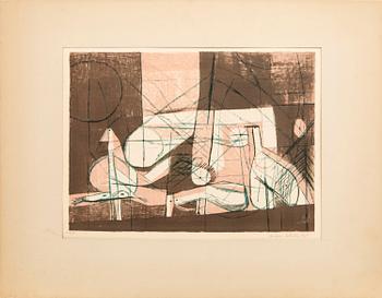Anders Österlin, lithograph signed dated and numbered 1953 4/14.