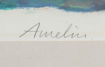 ALBIN AMELIN, färglitografi, signerad, numrerad 310/310.
