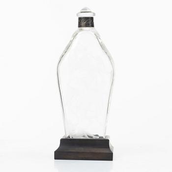 Simon Gate, a bottle with stopper, Orrefors.
