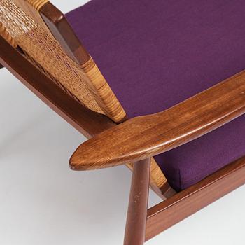 Hans Olsen, a pair of model '519' easy chairs, Juul Kristensen, Denmark, 1950's.